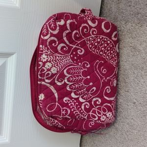 Vera Bradley Twirly Birds Pink Makeup Bag